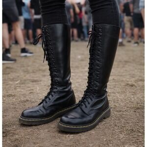 Dr. Martens Women's 9663 20-eye knee-high Combat Boots - Size 6